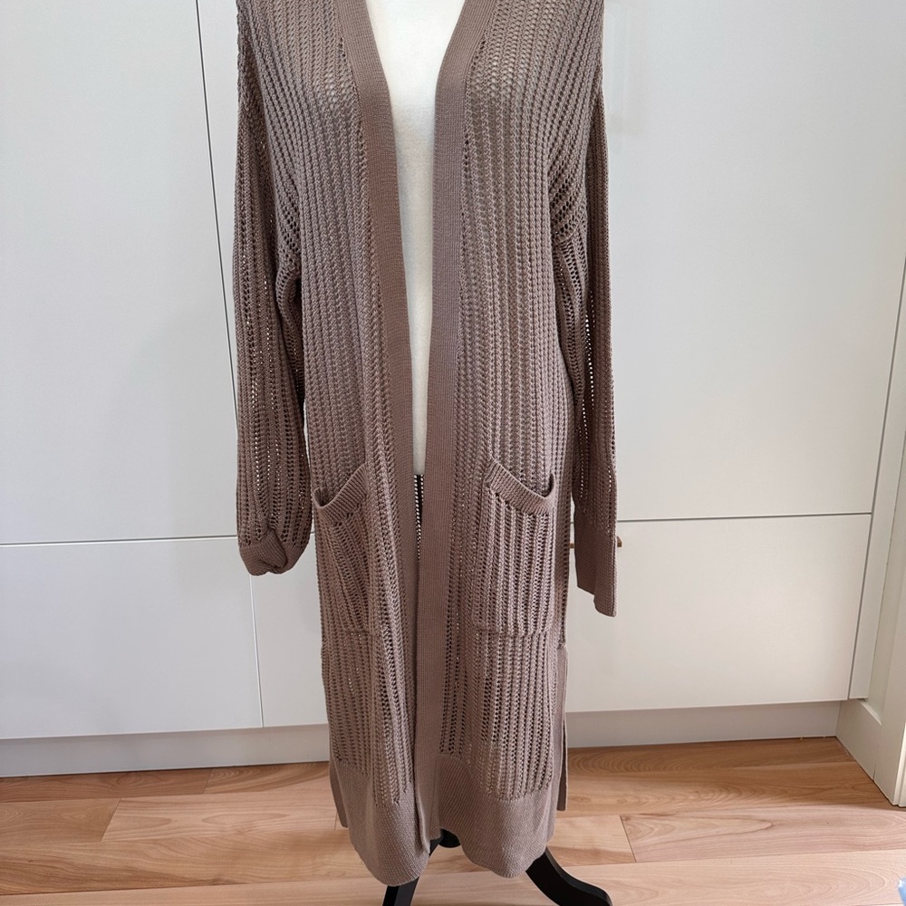 Alp N Rock Taupe Knit Cardigan Sweater